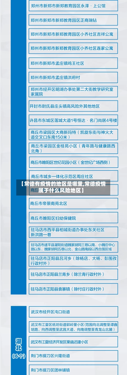 【常德有疫情的地区是哪里,常德疫情属于什么风险地区】